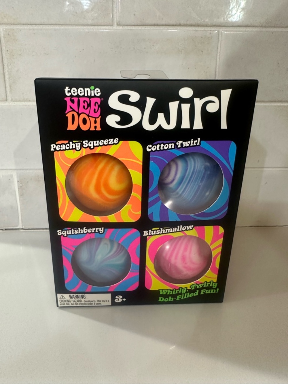 teenie NEEDOH Swirl Squeeze Balls - Peachy, Cotton, Squishberry, Blushmallow